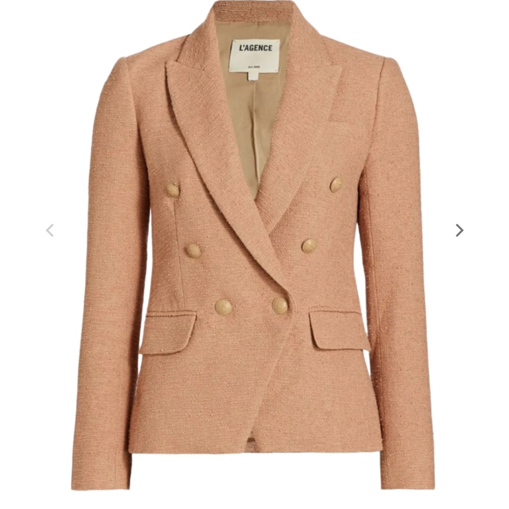Lagence Kenzie Double Breasted Blazer in Light Mocha. Size 12. NWT - Picture 3 of 7